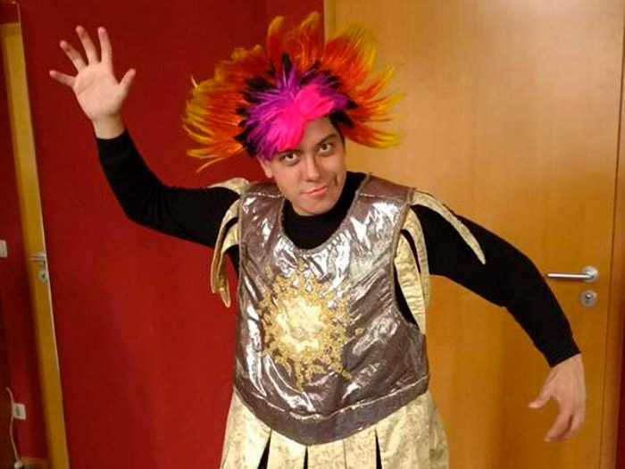 Jorge Fajardo interpretando a Monostatos, en La Flauta Mágica de Mozart, Lyric Opera Studio Weimar. Damon Nestor Ploumis. Michelle McKenzie. Weimar. Alemania.